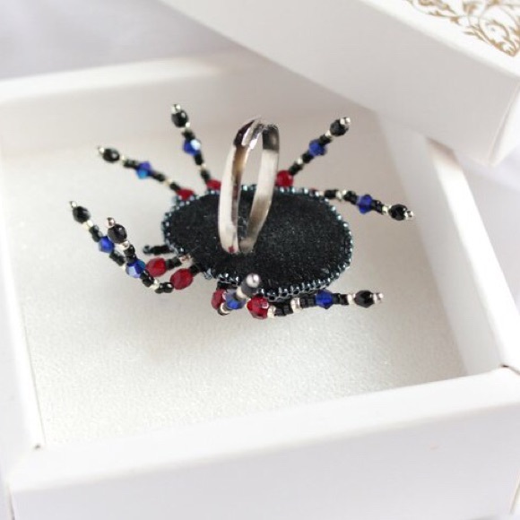 *TAKING DOWN* Handmade Cross-Stitched Spider Ring - Picture 3 of 7